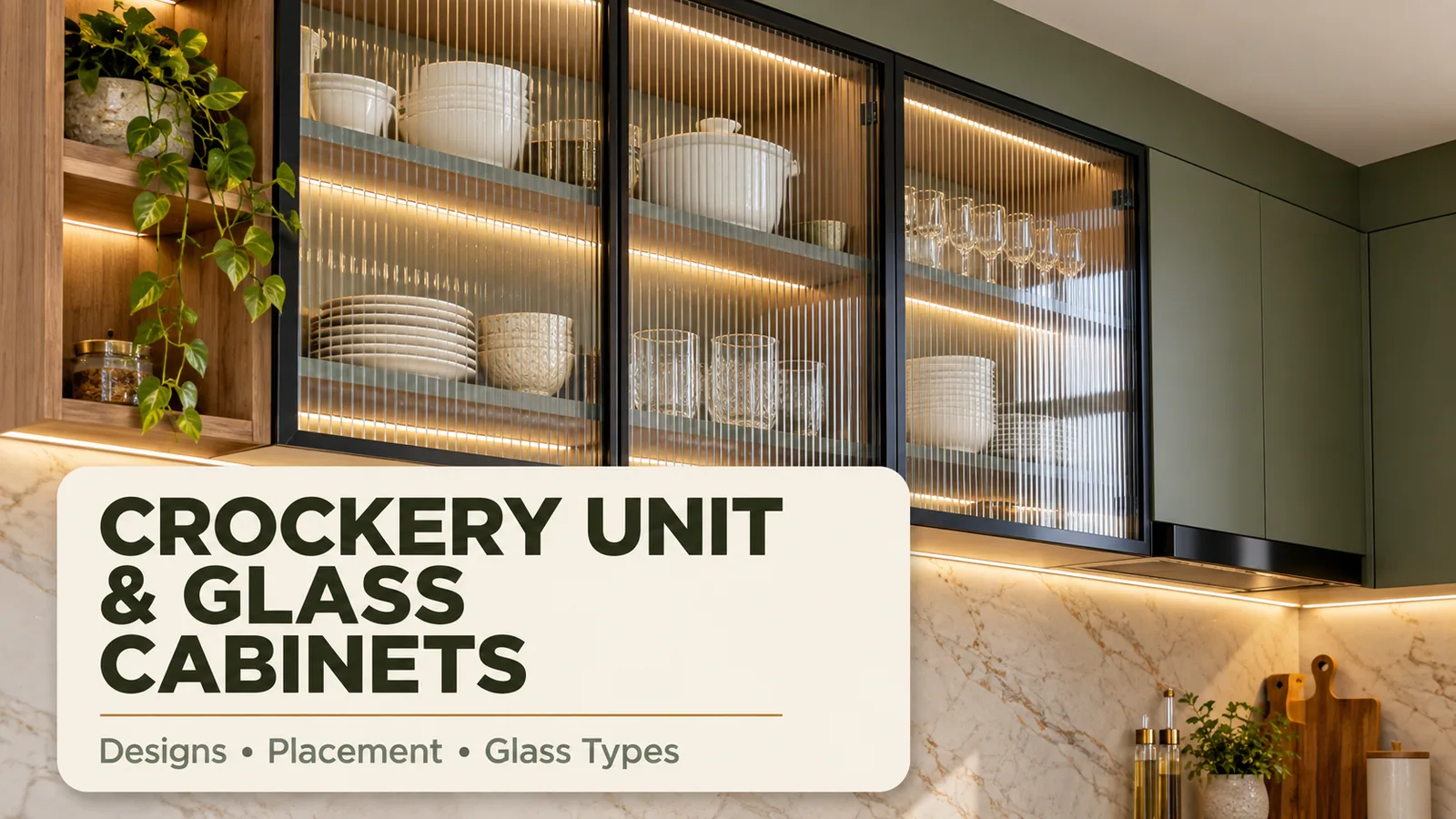 Crockery Unit & Glass Cabinets