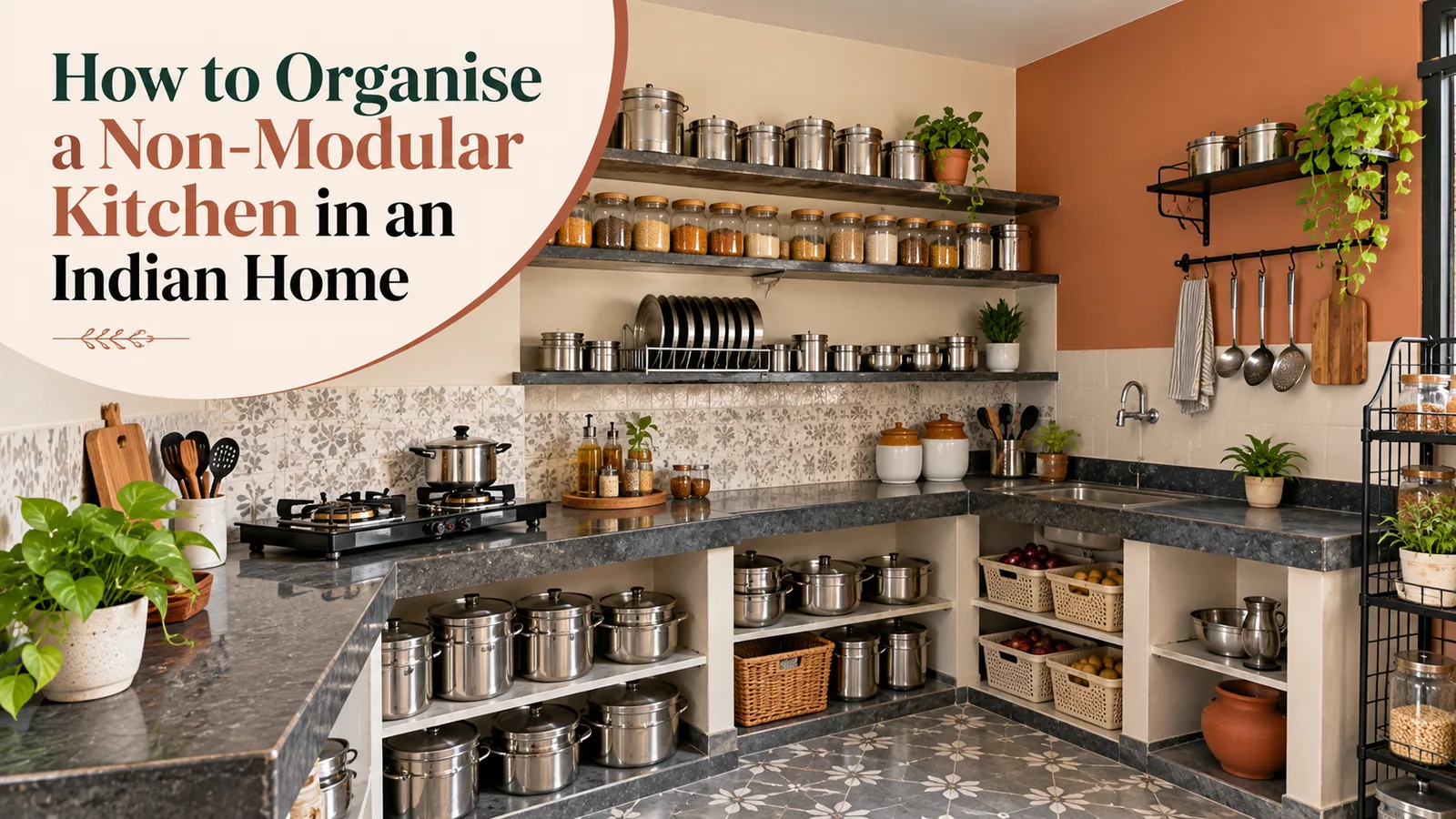 Organise Non Modular Kitchen